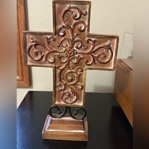 Southern Living At Home Ornate Brown Cross Decor